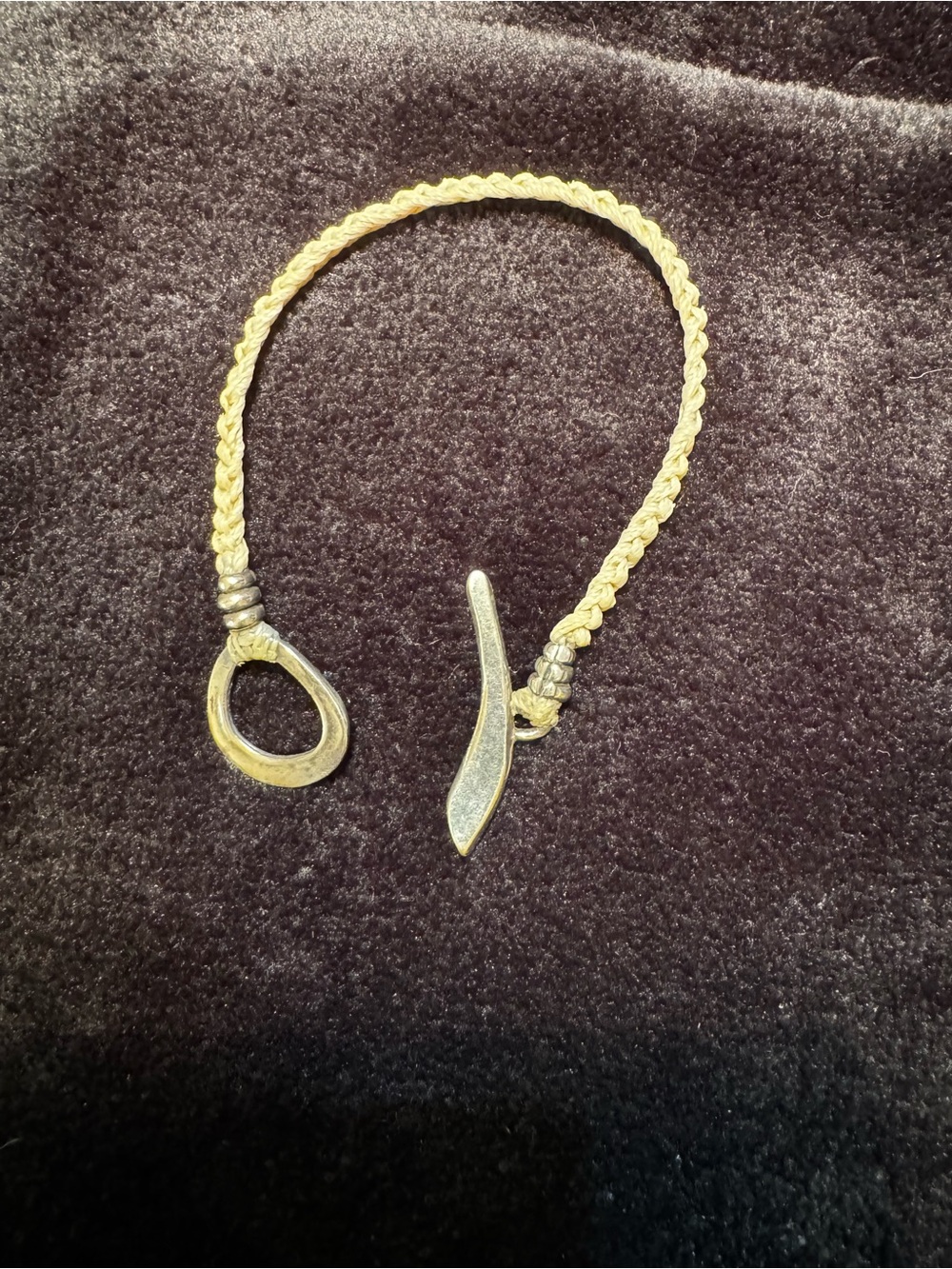 JILL PLATNER Hand Braided TENERA Bracelet With Classic Fish Tail Closure